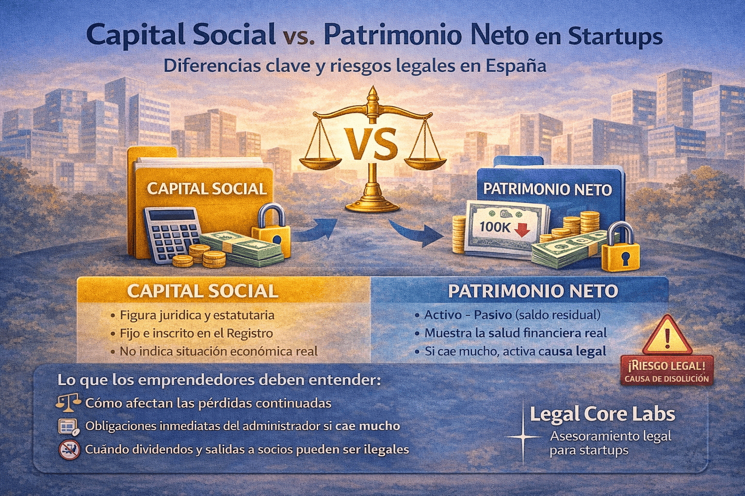 Capital social versus patrimonio social en startups