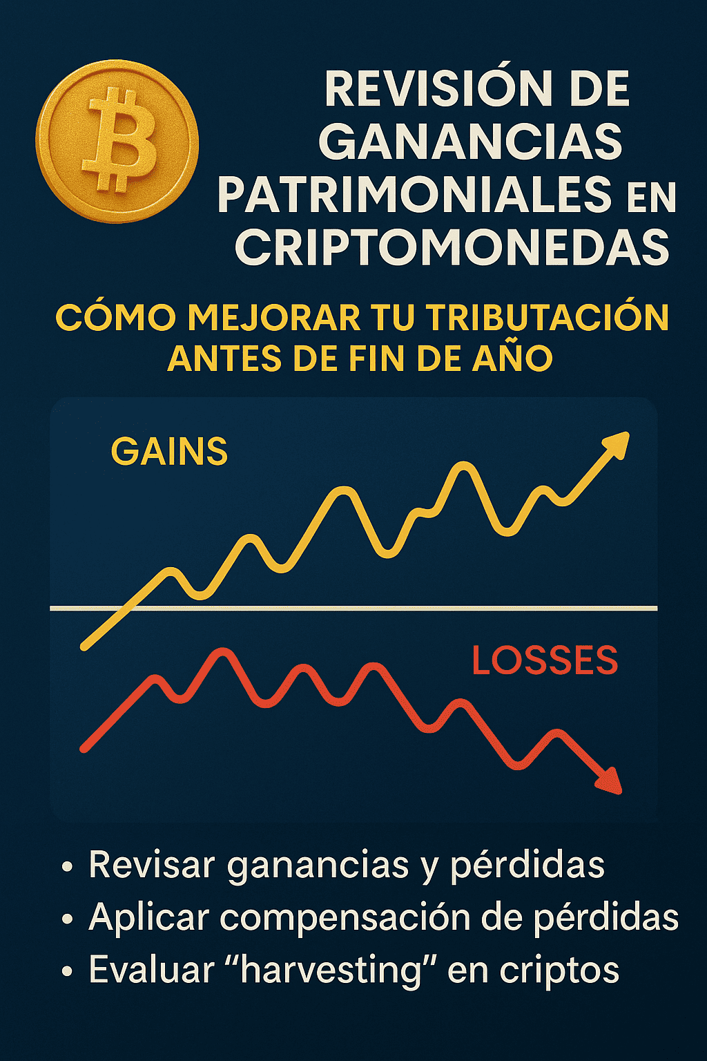 Revisar ganancias patrimoniales en cripto antes de fin de año