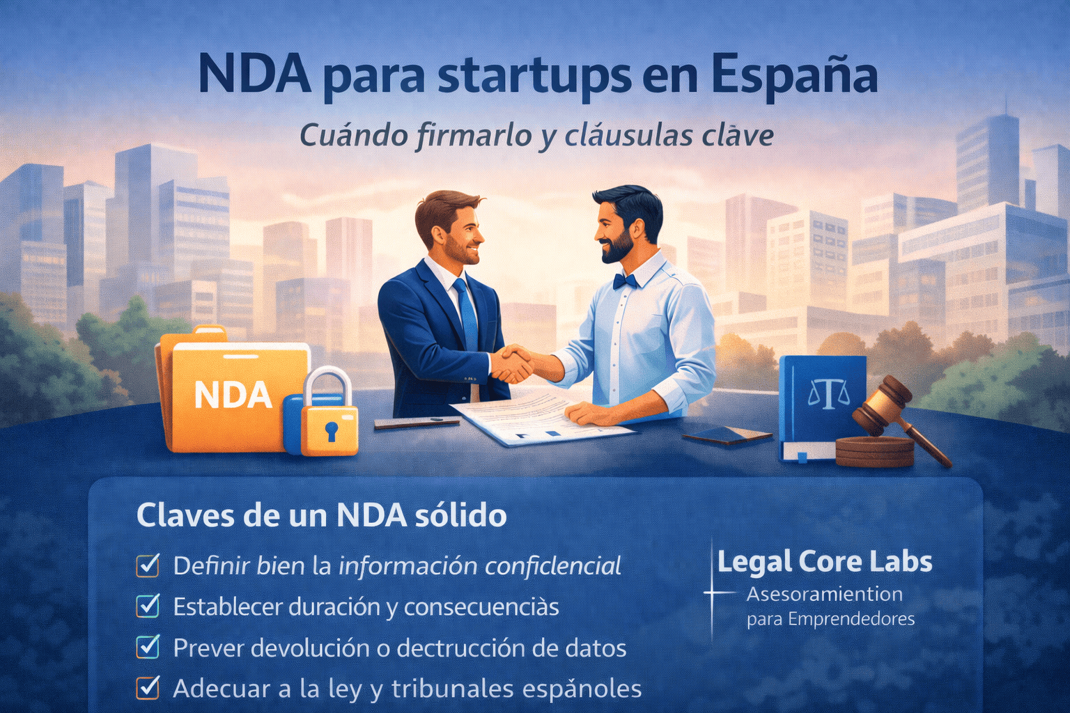 NDA para startups en España: cuándo firmarlo y cláusulas clave